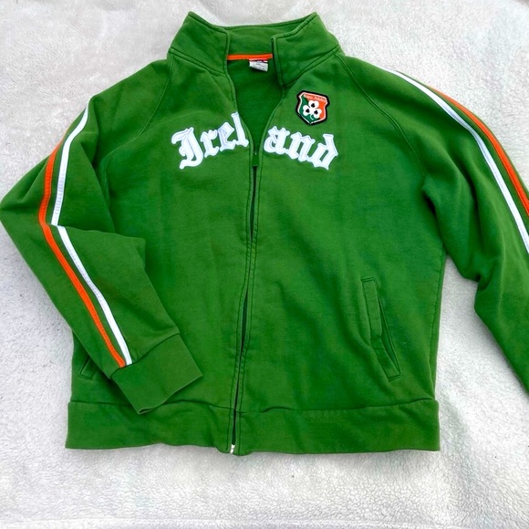 Vintage Tops - Ireland athletic full zip sweatshirt LARGE